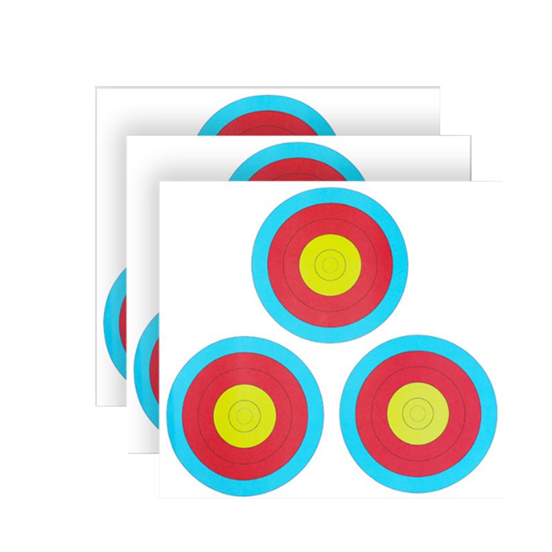 Archery Target Face - 【SPECIAL】Archery Targets Paper 50Pcs 3 Spot,