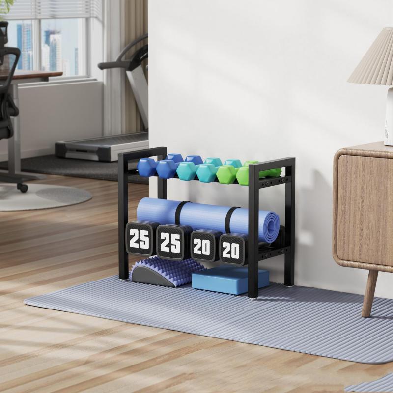 Adjustable Metal Dumbbell Rack - Sports Equipment Trolley recension och pris