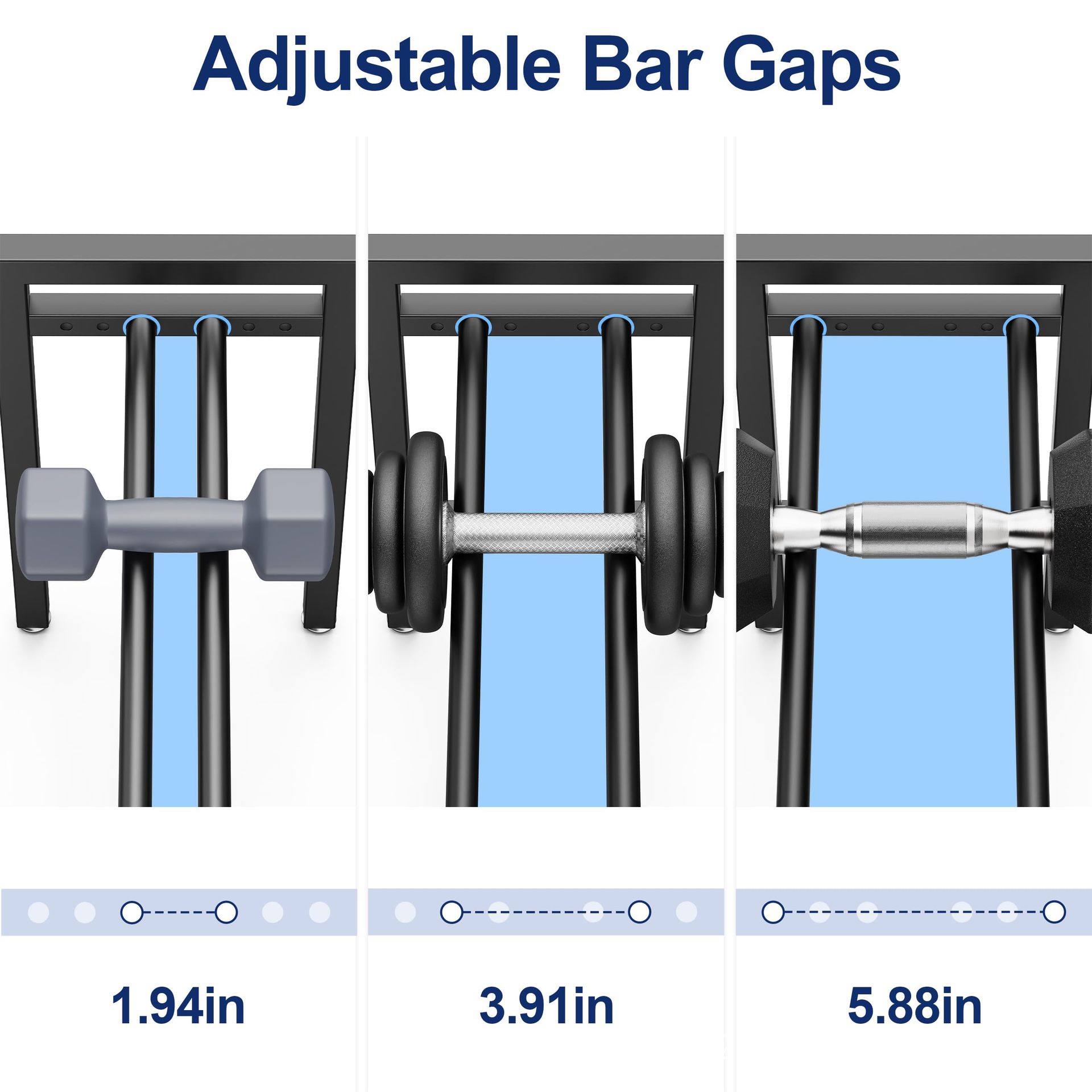 Adjustable Metal Dumbbell Rack - Sports Equipment Trolley recension och pris