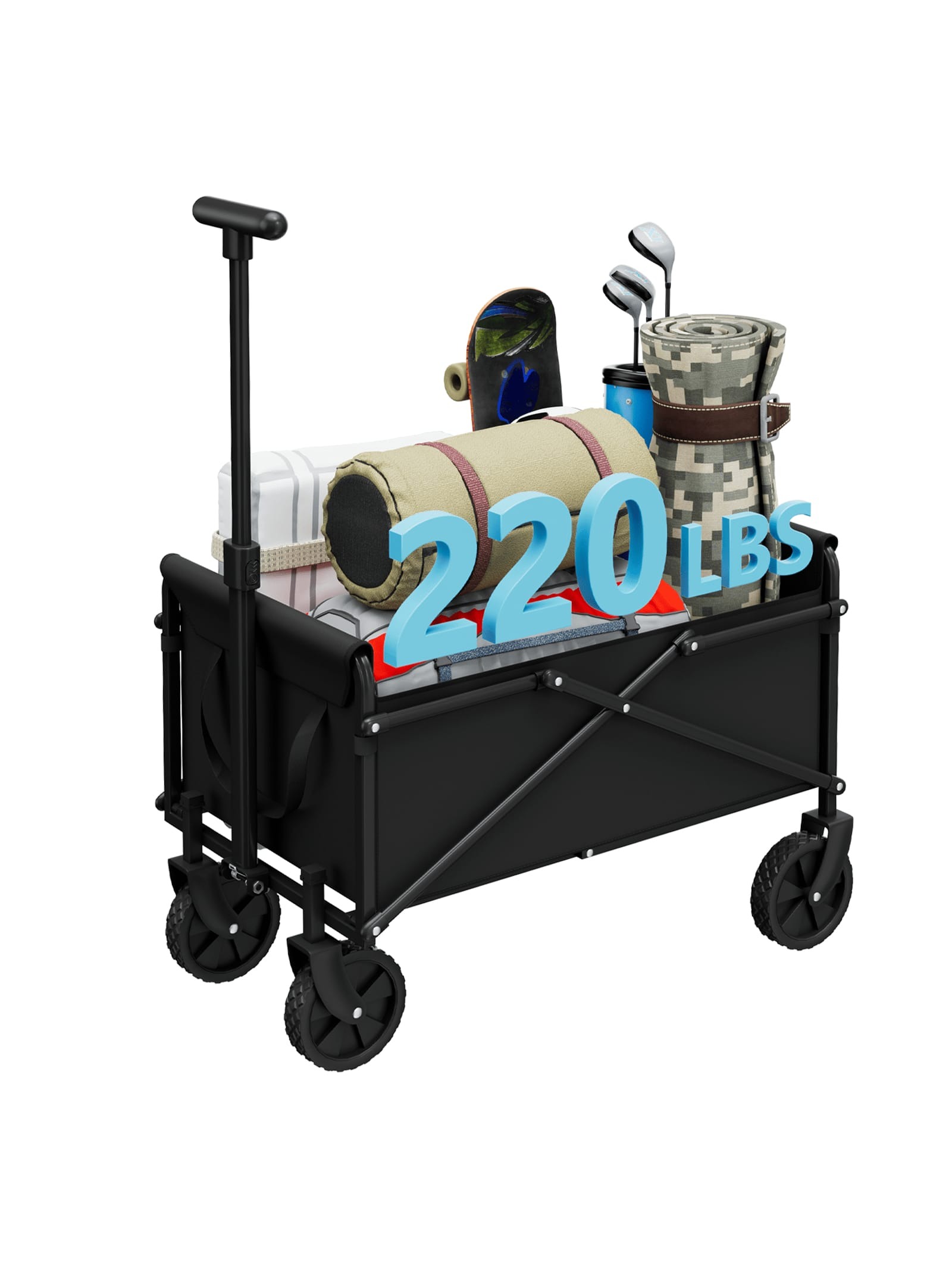 Heavy-Duty Foldable Collapsibl - Sports Equipment Trolley recension och pris