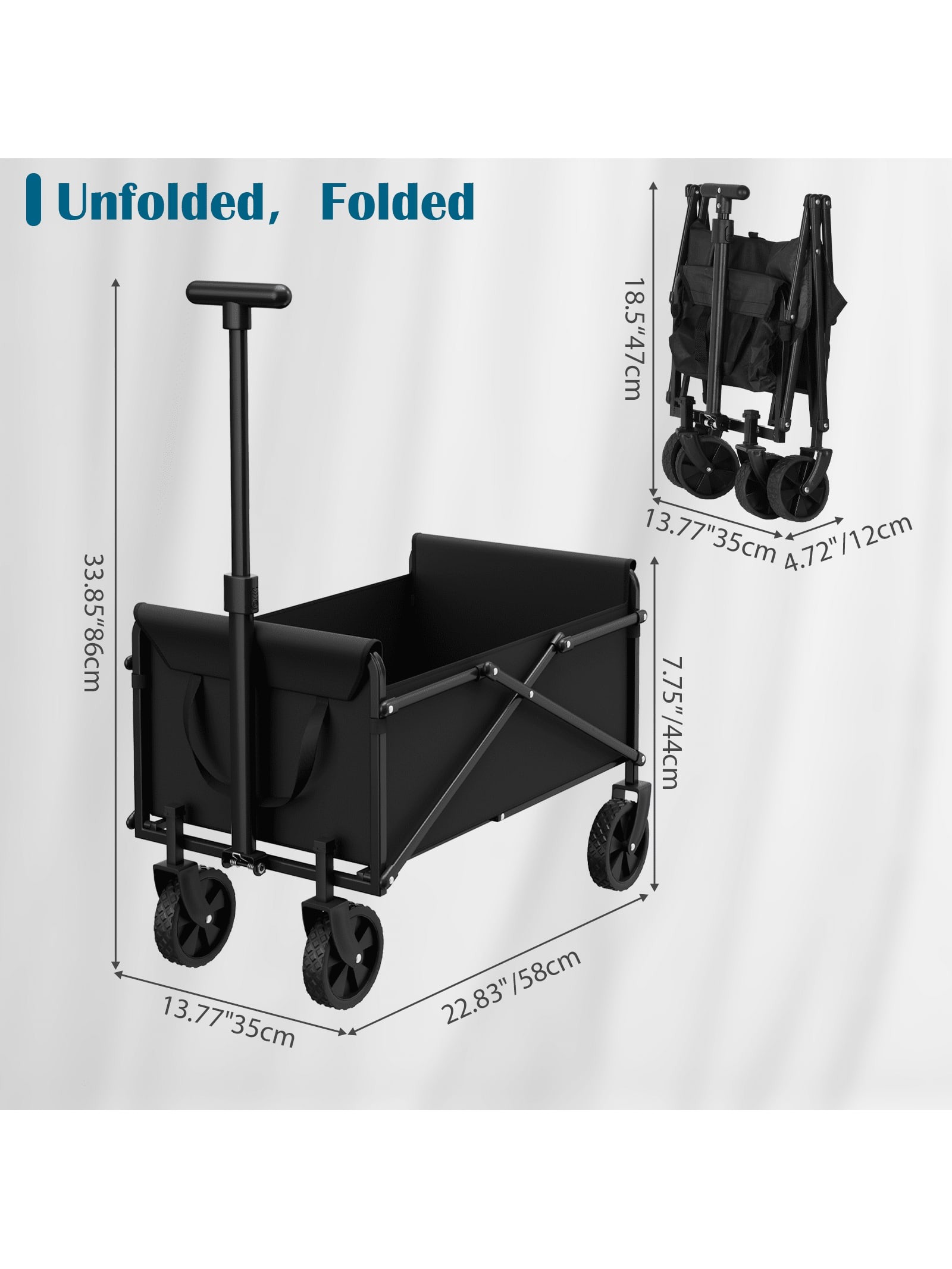 Heavy-Duty Foldable Collapsibl - Sports Equipment Trolley recension och pris