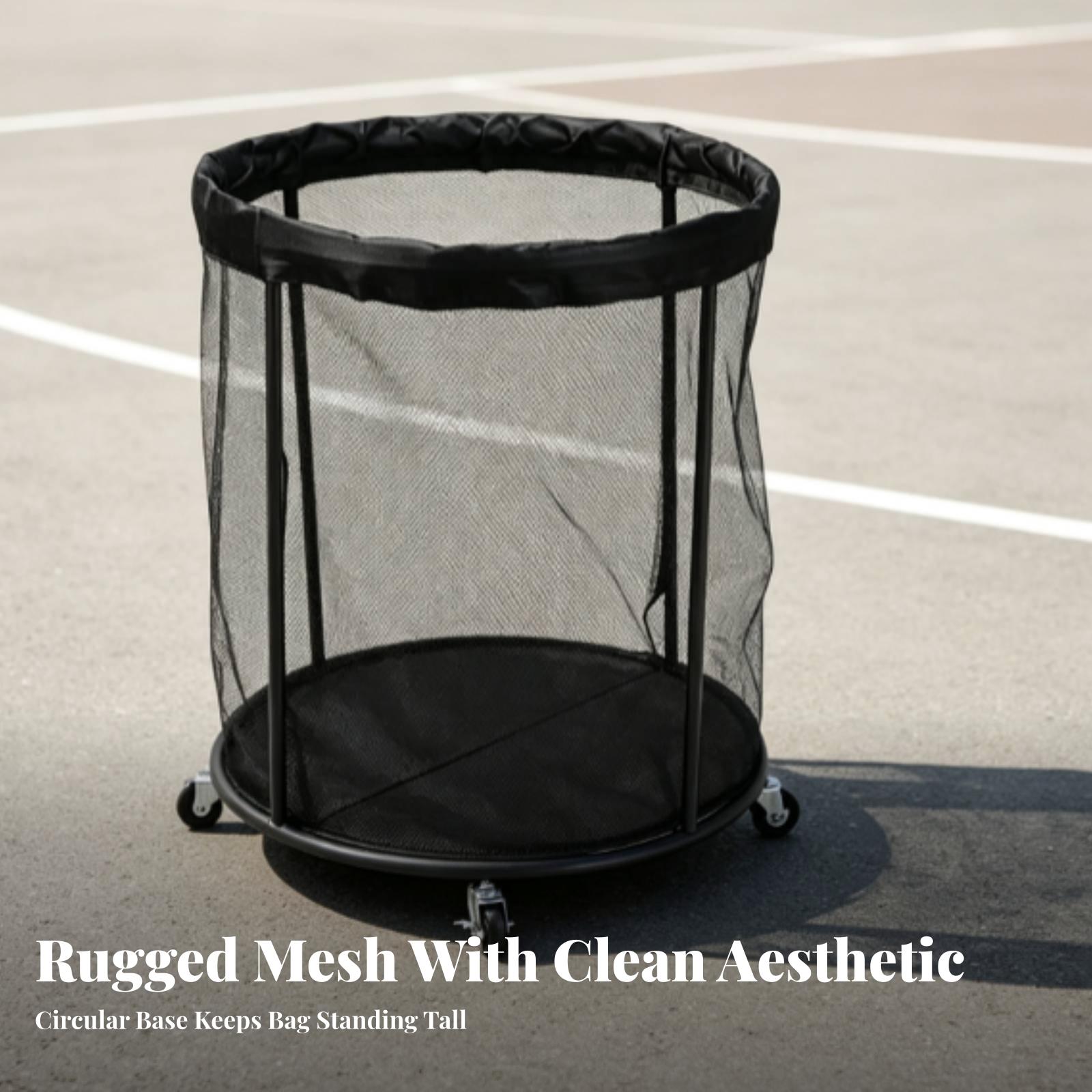 Rolling Mesh Equipment Basket  - Sports Equipment Trolley recension och pris