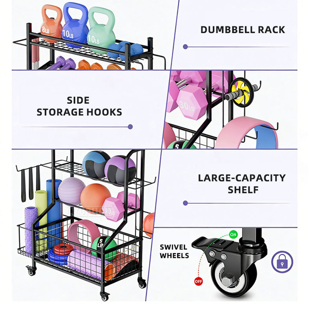 Yunlin Li Gym Dumbbell Yoga Ma - Sports Equipment Trolley recension och pris
